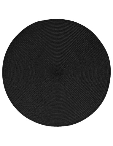 108120b - set table tresse noir d38 D. 38 x H. 0,1 cm