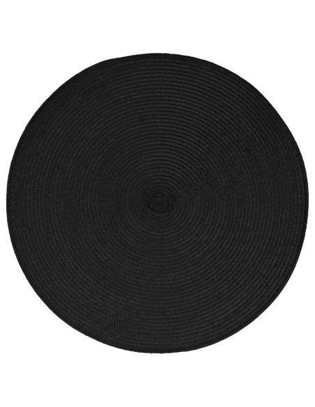 108120b - set table tresse noir d38 D. 38 x H. 0,1 cm