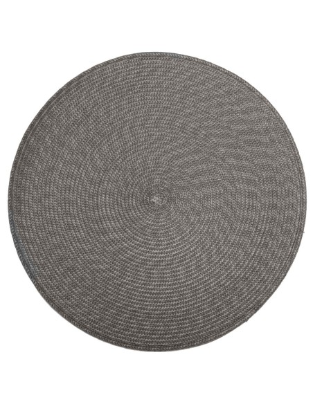 108120c - set table tresse gris d38 D. 38 x H. 0,1 cm