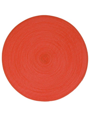 108120e - set table tresse rouge d38 D. 38 x H. 0,1 cm