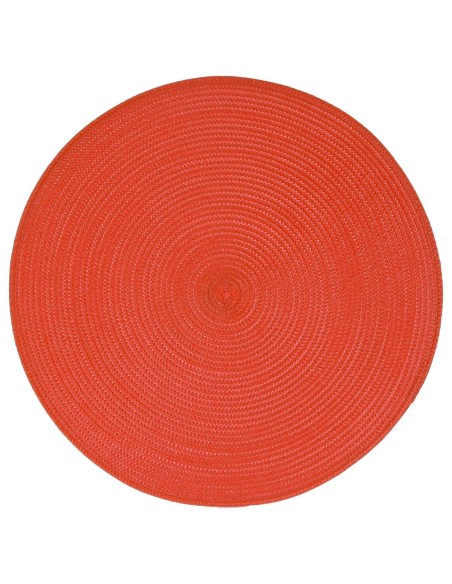 108120e - set table tresse rouge d38 D. 38 x H. 0,1 cm