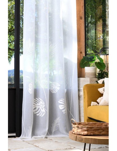 r6b679001vl - voilage taman blanc 140x260 - blanc