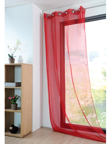 r61697014vl - voilage monna rouge 135x260 - rouge