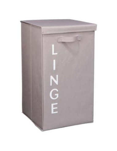 105667-panier linge gm taupe ecriture