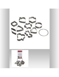 151190 - emporte piece x10 L. 7,4 x P. 6,2 x H. 1,5 cm