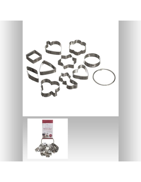 151190 - emporte piece x10 L. 7,4 x P. 6,2 x H. 1,5 cm