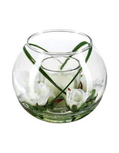 110143 - compo vase vr elile ass h10 D. 12 x P. 10,5 cm