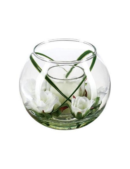 110143 - compo vase vr elile ass h10 D. 12 x P. 10,5 cm