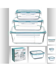 146593 - lot boite x3 ca ver gm clipeat L. 21,3 x P. 21,3 x H. 11 cm