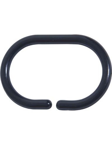 2200103 - set de 12 anneaux de douche pp - noir