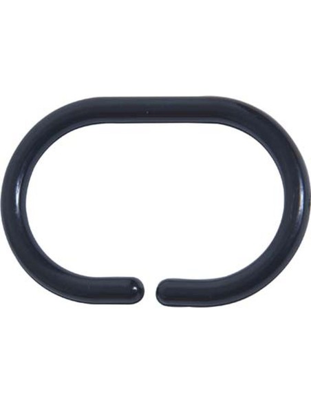 2200103 - set de 12 anneaux de douche pp - noir