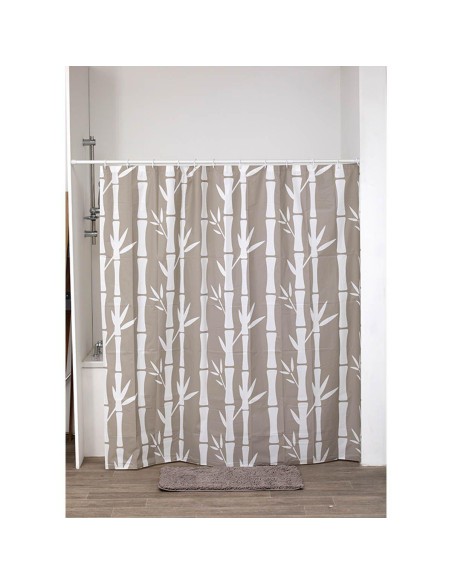 1103604 - rideau de douche peva 180x180 cm/12 anneaux blanc - bahia