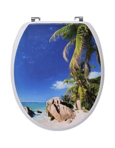 abattant wc mdf 18 pouces attaches acier inoxydable - coco beach
