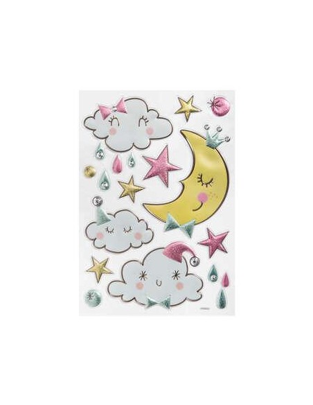 150562 - sticker licorne et lune 30x21