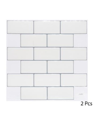 sticker caro brique blanc x2