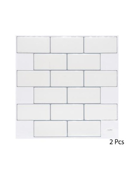 sticker caro brique blanc x2