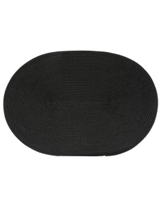 108121b-set table tresse noir 29x44 L. 45 x P. 30 x H. 0,2 cm