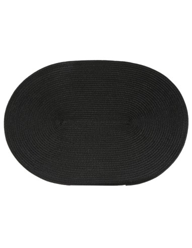 108121b-set table tresse noir 29x44 L. 45 x P. 30 x H. 0,2 cm