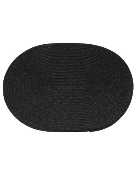 108121b-set table tresse noir 29x44 L. 45 x P. 30 x H. 0,2 cm