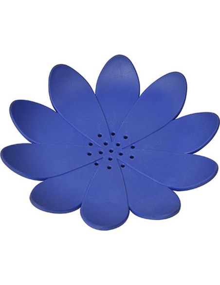 porte savon tpr forme nenuphar - bleu