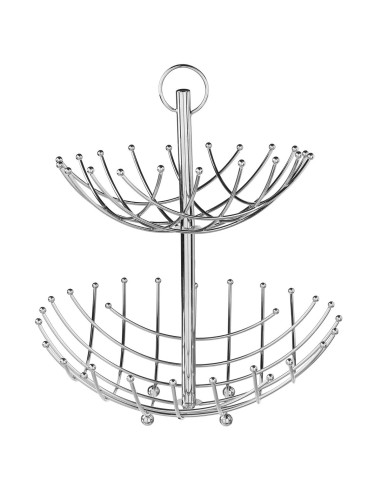 111526 - corbeille fruits 2niv spira D. 36 x H. 40 cm