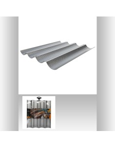 109073 - moule baguette x4 L. 38 x P. 32,8 x H. 2 cm
