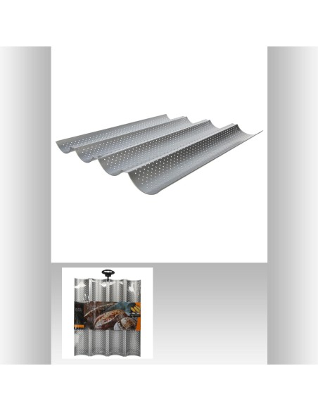 109073 - moule baguette x4 L. 38 x P. 32,8 x H. 2 cm