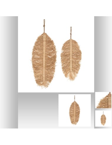 182081 - deco mur raphia oasis x2