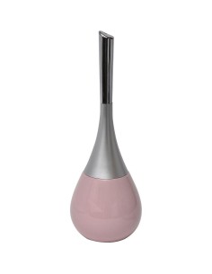 brosse wc gres forme goutte d'eau - rose