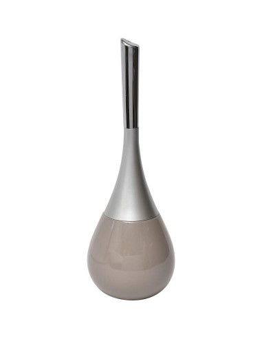 brosse wc gres forme goutte d'eau - taupe