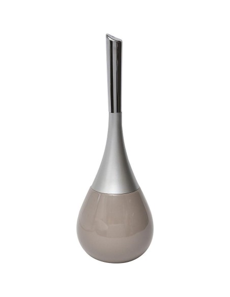 brosse wc gres forme goutte d'eau - taupe