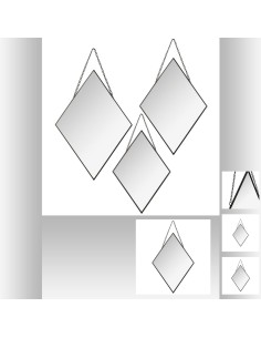 miroir losang met chaine x3 nr