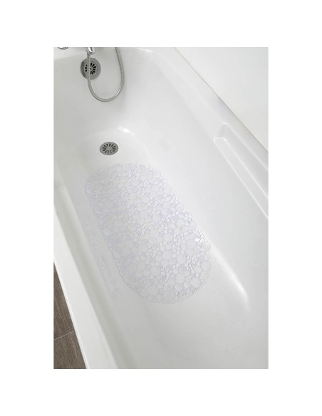 7215101 - fond de baignoire pvc 69x36 cm bulles - transparent