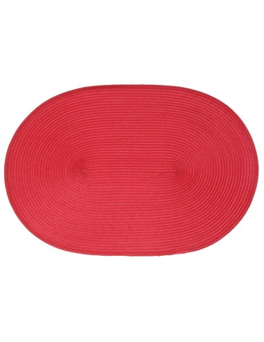 108121e-set table tresse rouge 29x44 L. 45 x P. 30 x H. 0,2 cm