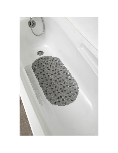 7215180 - fond de baignoire pvc 69x36 cm bulles - gris