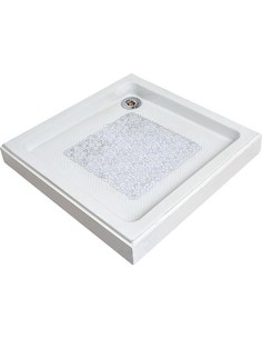 7216101 - fond de douche pvc 50x50 cm bulles - transparent