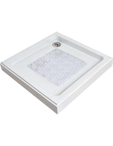 7216101 - fond de douche pvc 50x50 cm bulles - transparent