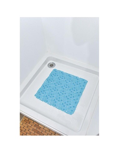 7216147 - fond de douche pvc 50x50 cm bulles - vert d eau
