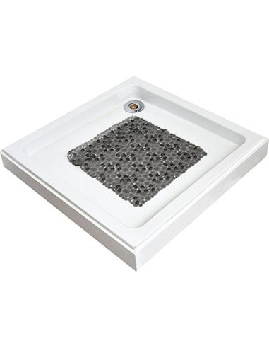 7216180 - fond de douche pvc 50x50 cm bulles - gris