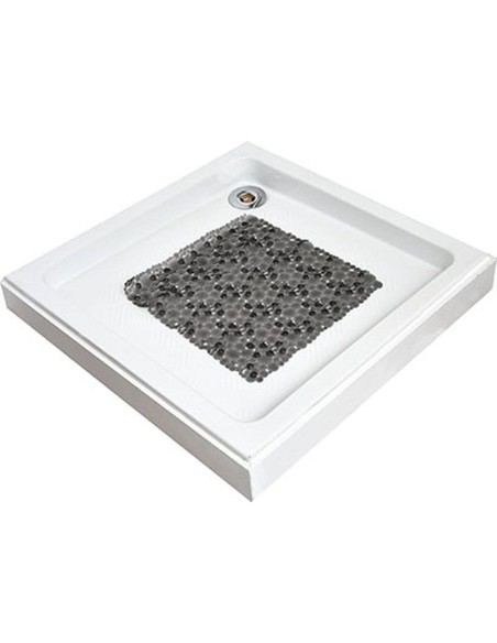 7216180 - fond de douche pvc 50x50 cm bulles - gris