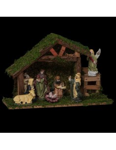 creche de noel st 8 santons porcelaine h20cm