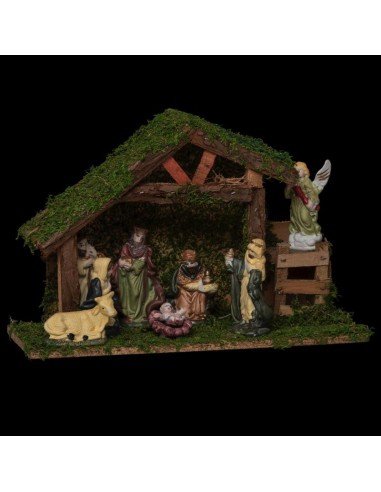 creche de noel st 8 santons porcelaine h20cm