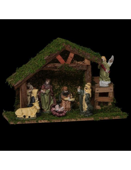 creche de noel st 8 santons porcelaine h20cm