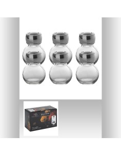151232-bocal epice rond x6 D. 6,5 x H. 8,5 cm