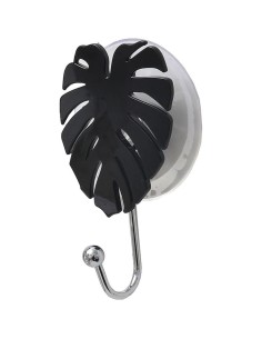 9212103 - crochet feuille ps sur ventouse - noir