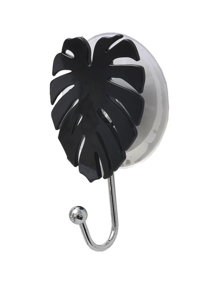 9212103 - crochet feuille ps sur ventouse - noir