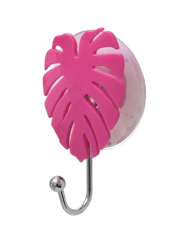 9212150 - crochet feuille ps sur ventouse - fuchsia