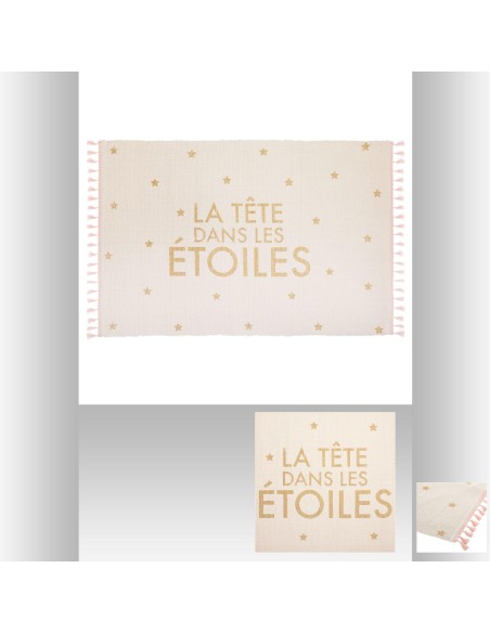 158422-tapis dore + franges 60x90