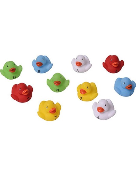 951925 - set de 10 canards de bain numerotes - enfantine