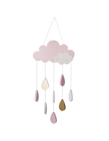 158584a - deco mur mdf nuage rose 60x24